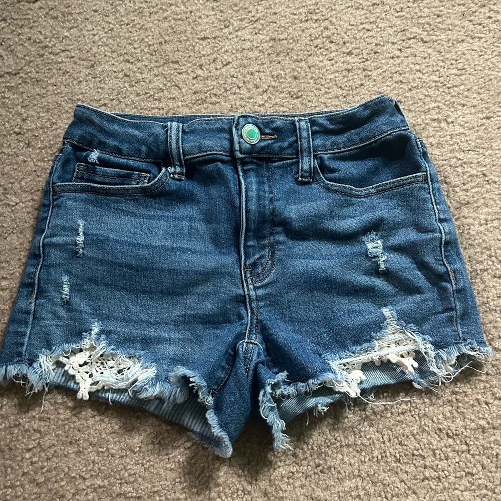 SO Blue Distressed Jean Shorts